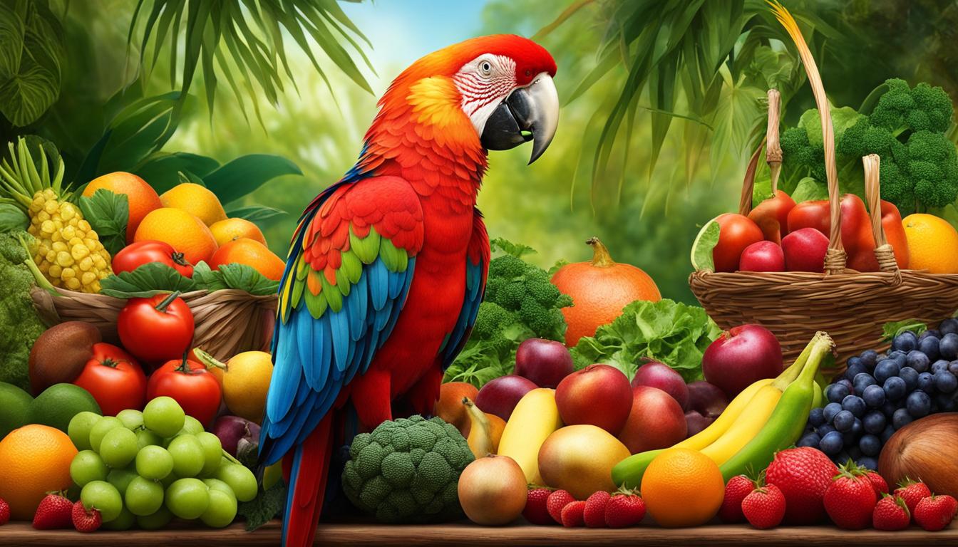Parrot diet, nutritional needs, balanced feeding​
