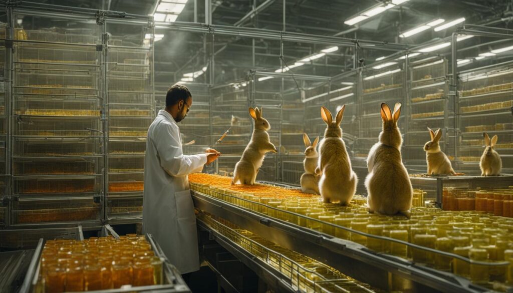 Rabbits in Penicillin Production