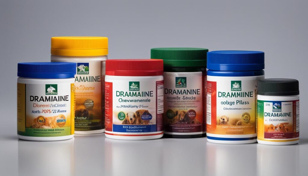 dramamine for dogs formulations