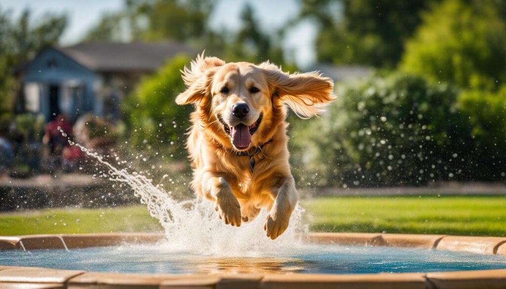 outdoor water playground for dogs