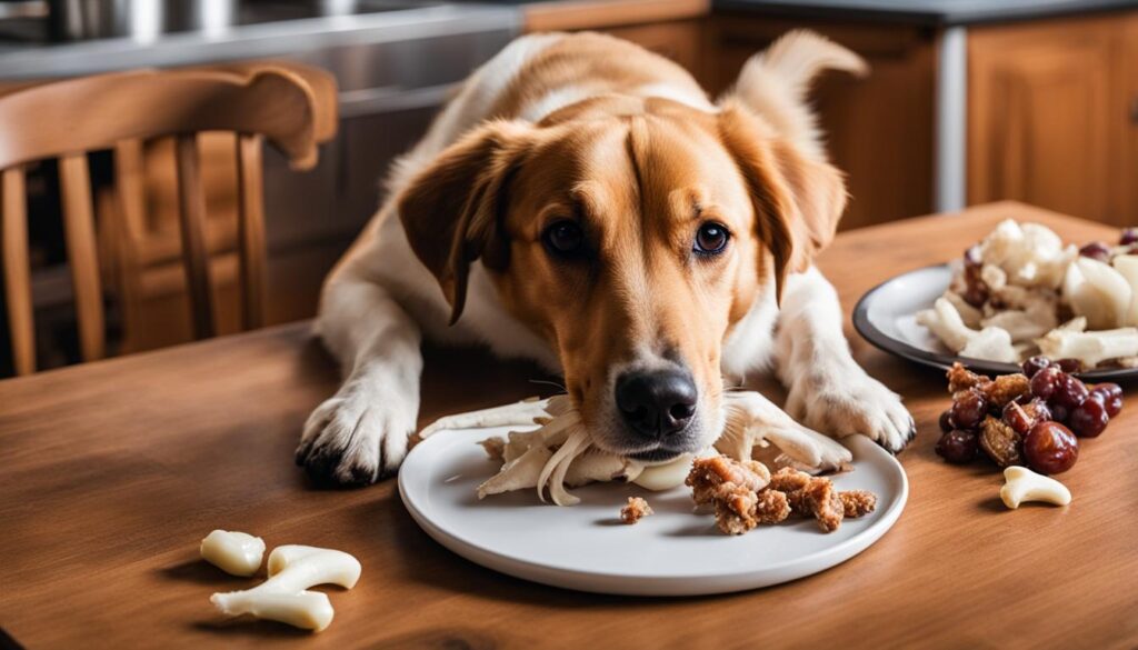 preventing dog from eating bones