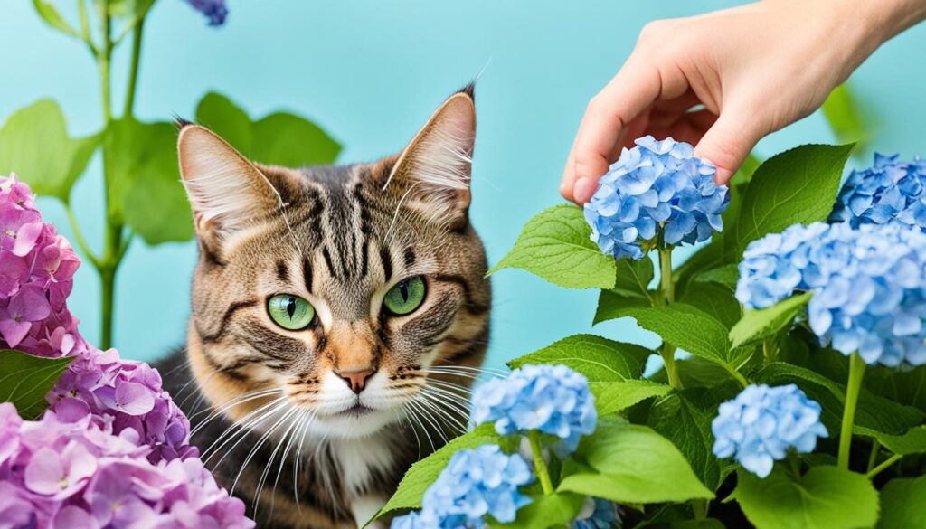 preventing hydrangea poisoning in cats