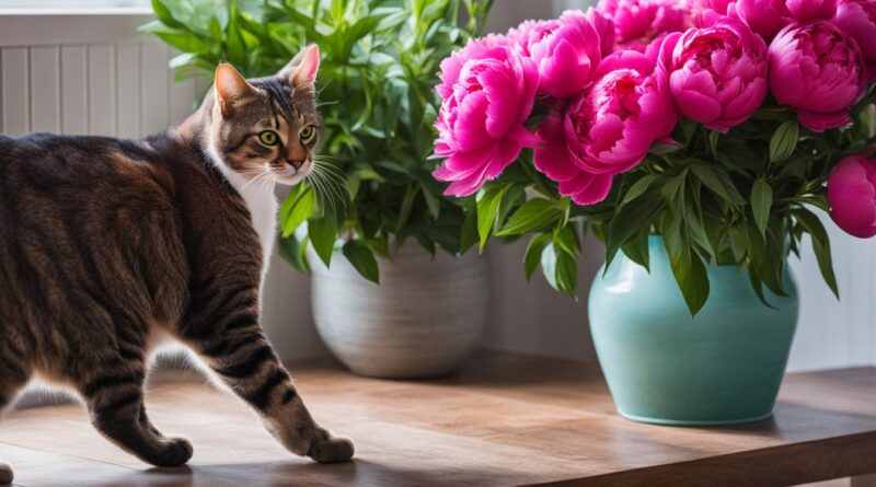 are peonies poisonous to cats