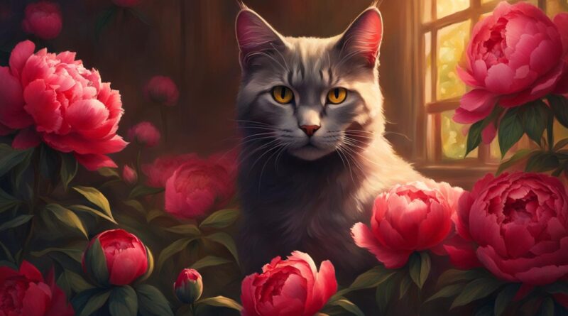 are peonies toxic to cats