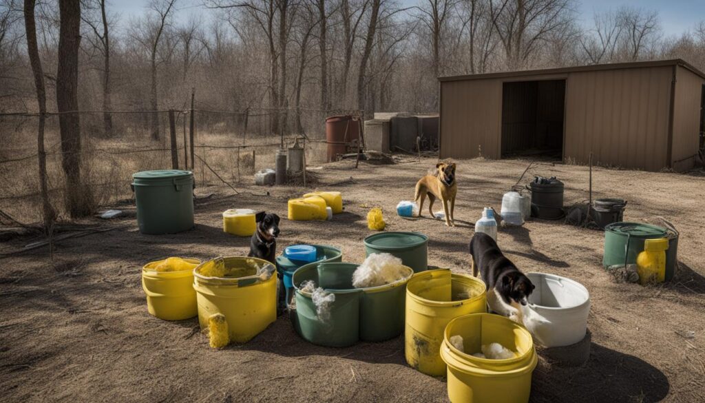 dog training area contamination