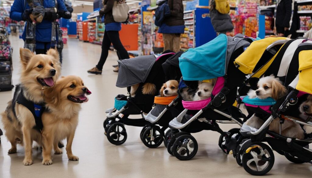 dogs in strollers